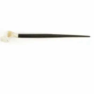 Barrettes - Pique à cheveux escargot en corne noire et nacre - L INDOCHINEUR X RIVÊT