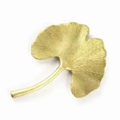 Brooches - Gingko brooch in coppery brass - L INDOCHINEUR X RIVÊT