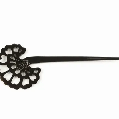 Barrettes - Pique à cheveux queue de paon en corne blonde - L INDOCHINEUR X RIVÊT