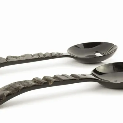 Kitchen utensils - Small cutlery with raw black horn handle - L INDOCHINEUR X RIVÊT