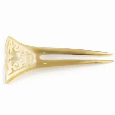 Barrettes - Double Pique à cheveux dentelle en corne blonde - L INDOCHINEUR X RIVÊT