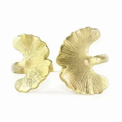 Bracelets - Inside-ward gingko bracelet in coppery brass - L INDOCHINEUR X RIVÊT