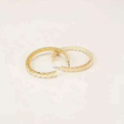 Jewelry - Twisted hoop earrings in blond horn - L INDOCHINEUR X RIVÊT