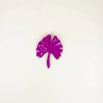 Broches - Broche ginkgo laquée indigo - L INDOCHINEUR X RIVÊT