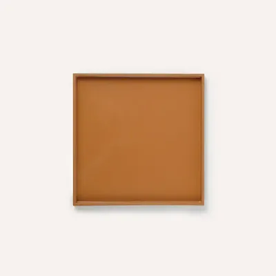 Bols - Plateau carré laqué tabac, taille M - L INDOCHINEUR X RIVÊT