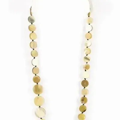 Jewelry - Pastilles long necklace in blond horn - L INDOCHINEUR X RIVÊT