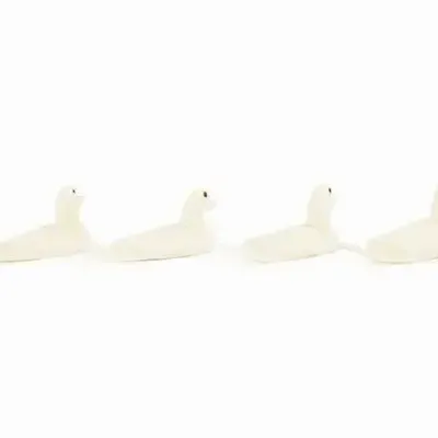 Knives - Set of 6 duck knife holders in bone - L INDOCHINEUR X RIVÊT