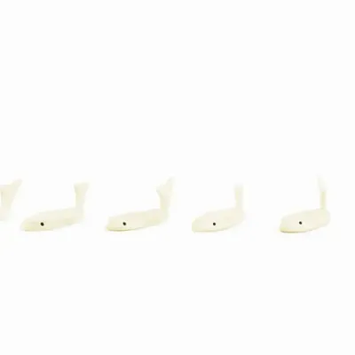Knives - Set of 6 whale knife holders in bone - L INDOCHINEUR X RIVÊT