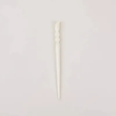 Barrettes - Bamboo-shaped hairpick in plain black horn - L INDOCHINEUR X RIVÊT