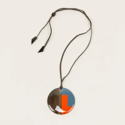 Jewelry - Disc pendant in buffalo hoof and bicolor lacquer - L INDOCHINEUR X RIVÊT
