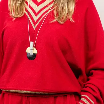 Bijoux - Pendentif Envol Laiton pierre - L INDOCHINEUR X RIVÊT