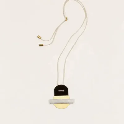 Jewelry - Stone & brass Horizon pendant - L INDOCHINEUR X RIVÊT