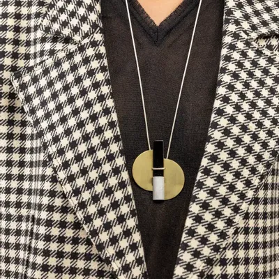 Jewelry - Stone & brass Ailes pendant - L INDOCHINEUR X RIVÊT