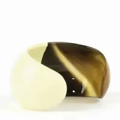 Bracelets - Open beaded bracelet with ivory lacquer in Size L - L INDOCHINEUR X RIVÊT