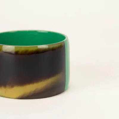 Bracelets - Broad ivory lacquered bracelet in Size L - L INDOCHINEUR X RIVÊT