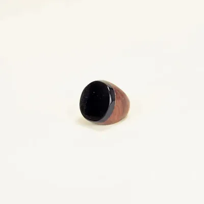 Jewelry - Pastille ring in wood and blond horn in Size S - L INDOCHINEUR X RIVÊT