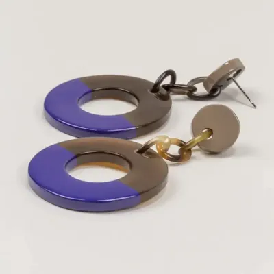 Jewelry - Wide brick and ivory lacquered ring earrings - L INDOCHINEUR X RIVÊT