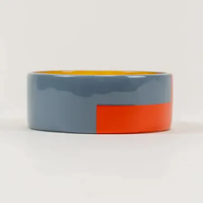 Bracelets - Bracelet laque bicolore orange et gris-bleu taille S - L INDOCHINEUR X RIVÊT