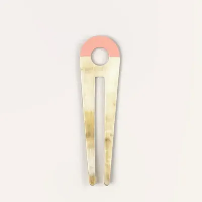 Barrettes - Double African blonde horn hairpin and hairspray - L INDOCHINEUR X RIVÊT