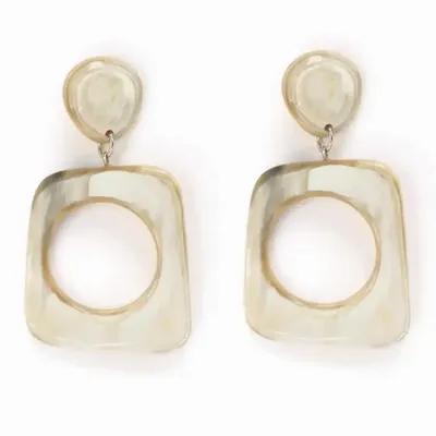 Jewelry - Hublot earrings in white horn - L INDOCHINEUR X RIVÊT