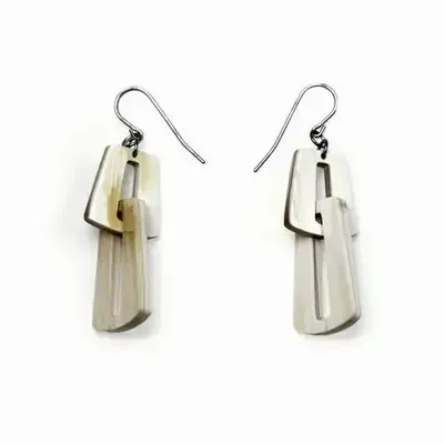 Bijoux - Boucles d'oreilles maillons en sabot - L INDOCHINEUR X RIVÊT