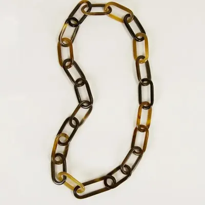 Bijoux - Sautoir anneaux ovales épais en sabot - L INDOCHINEUR X RIVÊT