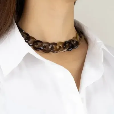 Jewelry - Fine scales short necklace in hoof - L INDOCHINEUR X RIVÊT