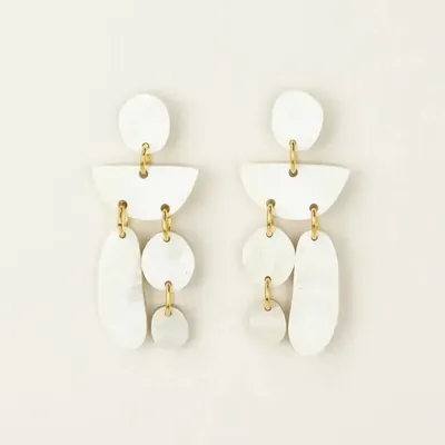 Bijoux - Boucles d'oreilles Pampilles en corne blonde - L INDOCHINEUR X RIVÊT