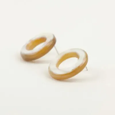 Bijoux - Boucles d'oreilles Auréole en corne - L INDOCHINEUR X RIVÊT