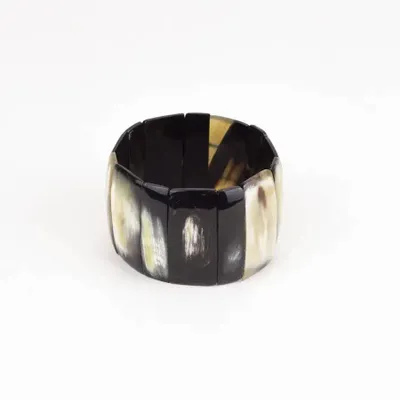 Bracelets - Elastic band bracelet in blond horn - L INDOCHINEUR X RIVÊT