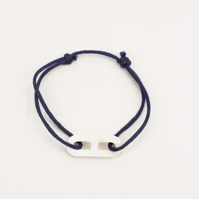 Bracelets - Oval cord bracelet with 2 holes in blond horn - L INDOCHINEUR X RIVÊT