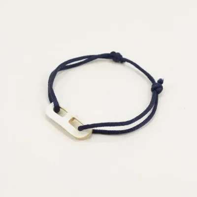 Bracelets - Oval cord bracelet with 2 holes in blond horn - L INDOCHINEUR X RIVÊT