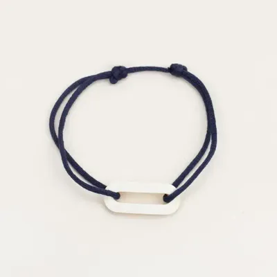 Bracelets - Bracelet fil oval 1 trou en corne blonde - L INDOCHINEUR X RIVÊT