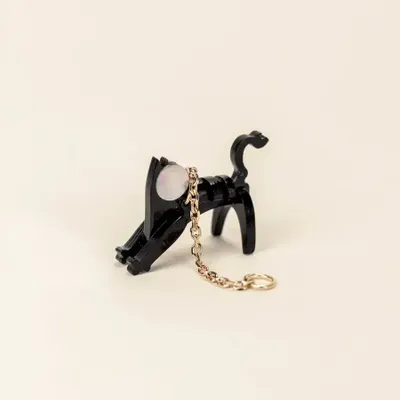 Jewelry - Tiger ear charm in black horn and mother-of-pearl - L INDOCHINEUR X RIVÊT