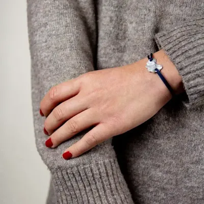 Bracelets - String bracelet Gingko leaf in brass gold plated - L INDOCHINEUR X RIVÊT