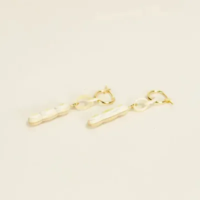 Jewelry - Quille brass hoops in blond horn - L INDOCHINEUR X RIVÊT