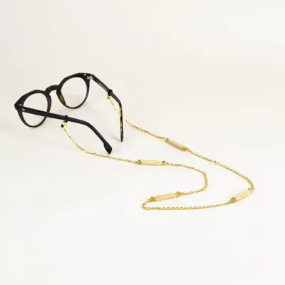Glasses - Capsule glasses chain in brass, hoof and lacquer - L INDOCHINEUR X RIVÊT