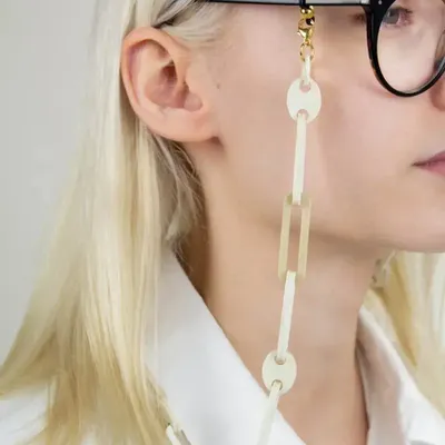 Lunettes - Chaîne à lunettes en corne blonde - L INDOCHINEUR X RIVÊT