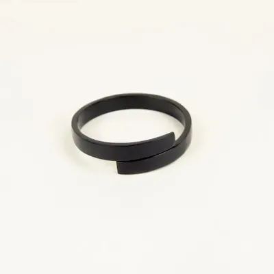 Bracelets - Ruban open bracelet in black horn size L - L INDOCHINEUR X RIVÊT
