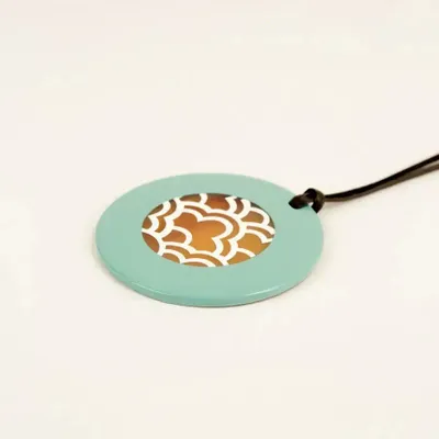 Jewelry - Round Wave pendant with orange lacquer - L INDOCHINEUR X RIVÊT