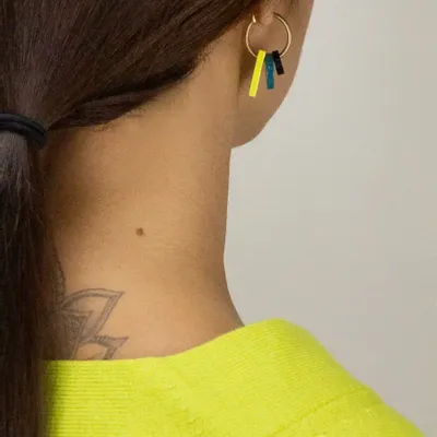 Bijoux - Créoles Gortyne avec pampilles en corne et laque - L INDOCHINEUR X RIVÊT