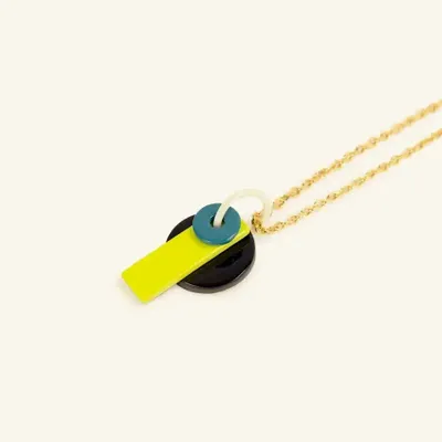 Jewelry - Enyo pendant in horn and lacquer with black cord - L INDOCHINEUR X RIVÊT