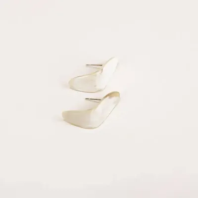 Bijoux - Boucles d'oreilles Ion en corne blonde - L INDOCHINEUR X RIVÊT