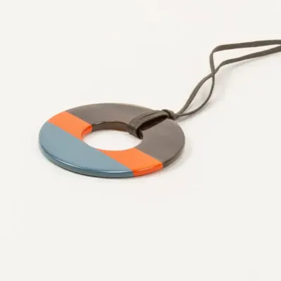 Jewelry - Ring pendant in buffalo hoof and orange-green lacquer - L INDOCHINEUR X RIVÊT