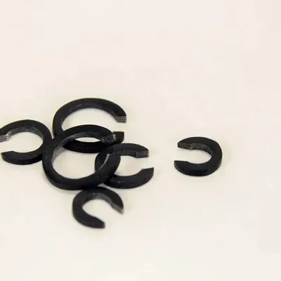 Bijoux - Lot de 3 earcuffs plats en corne noire marbrée 14-18-20 mm - L INDOCHINEUR X RIVÊT