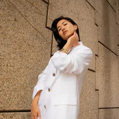 Bracelets - Set de 2 joncs, bords droits, en corne Africaine blonde et noire taille M - L INDOCHINEUR X RIVÊT