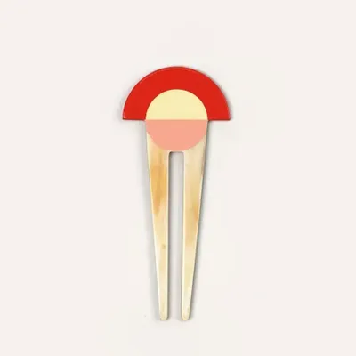 Barrettes - Double African blonde horn hairpin and hairspray - L INDOCHINEUR X RIVÊT