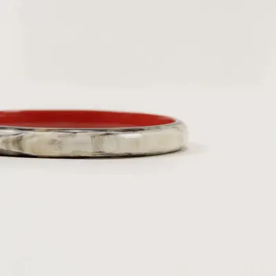 Bracelets - Bracelet en corne noire marbrée et laque jaune taille S - L INDOCHINEUR X RIVÊT