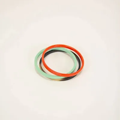 Bracelets - Set of 3 thin bangles in beige-khaki lacquer, size L - L INDOCHINEUR X RIVÊT