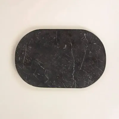 Kitchen utensils - Oval cutting board in black stone - L INDOCHINEUR X RIVÊT